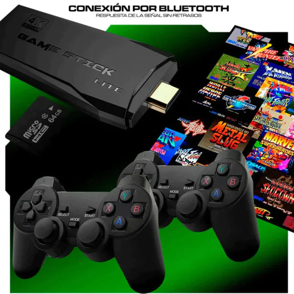 Consola GameStick 4K (+10.000 juegos de 9 consolas) + 2 mandos 🚚 PAGO CONTRAENTREGA 🚚 + Envio Gratis